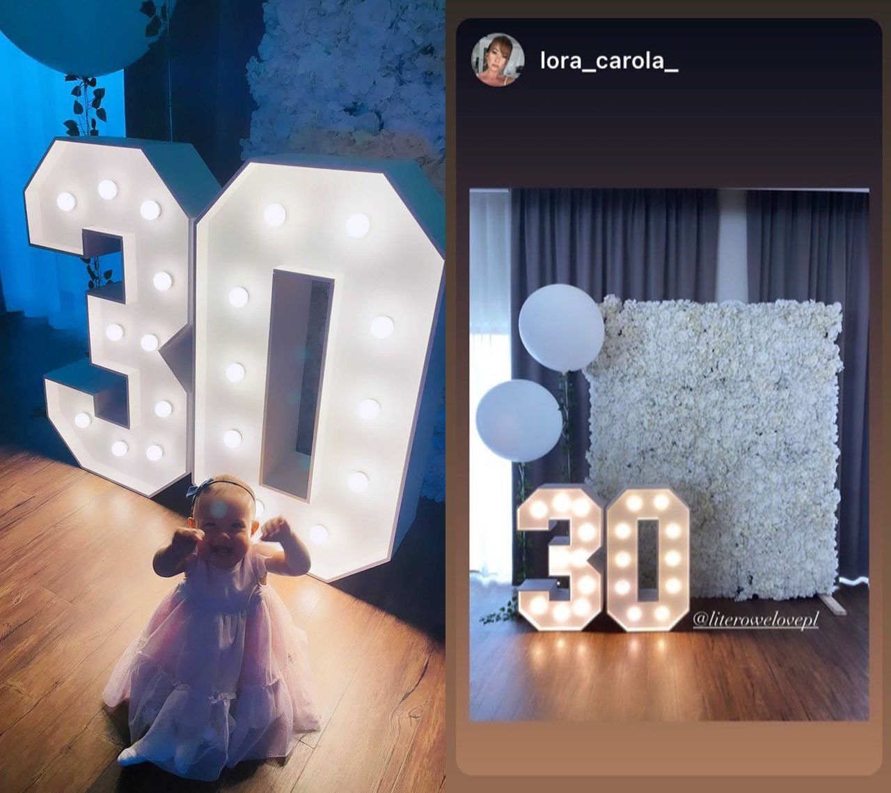 Dziękujemy Pani Karolino za zdjęcia z aranżacji urozinowej 30stki. Życzymy 100 lat!