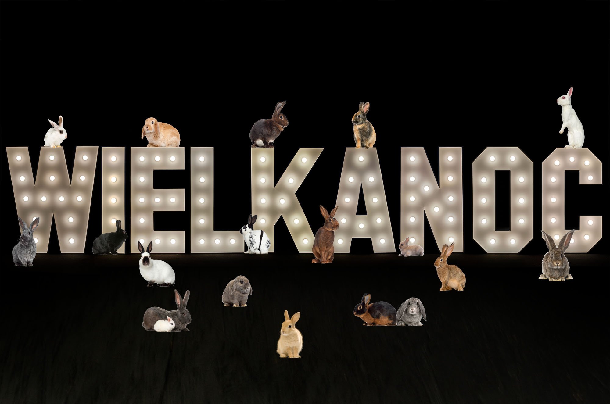 Wszystkiego najlepszego na Święta Wielkiejnocy literydekoracyjne WIELKANOC