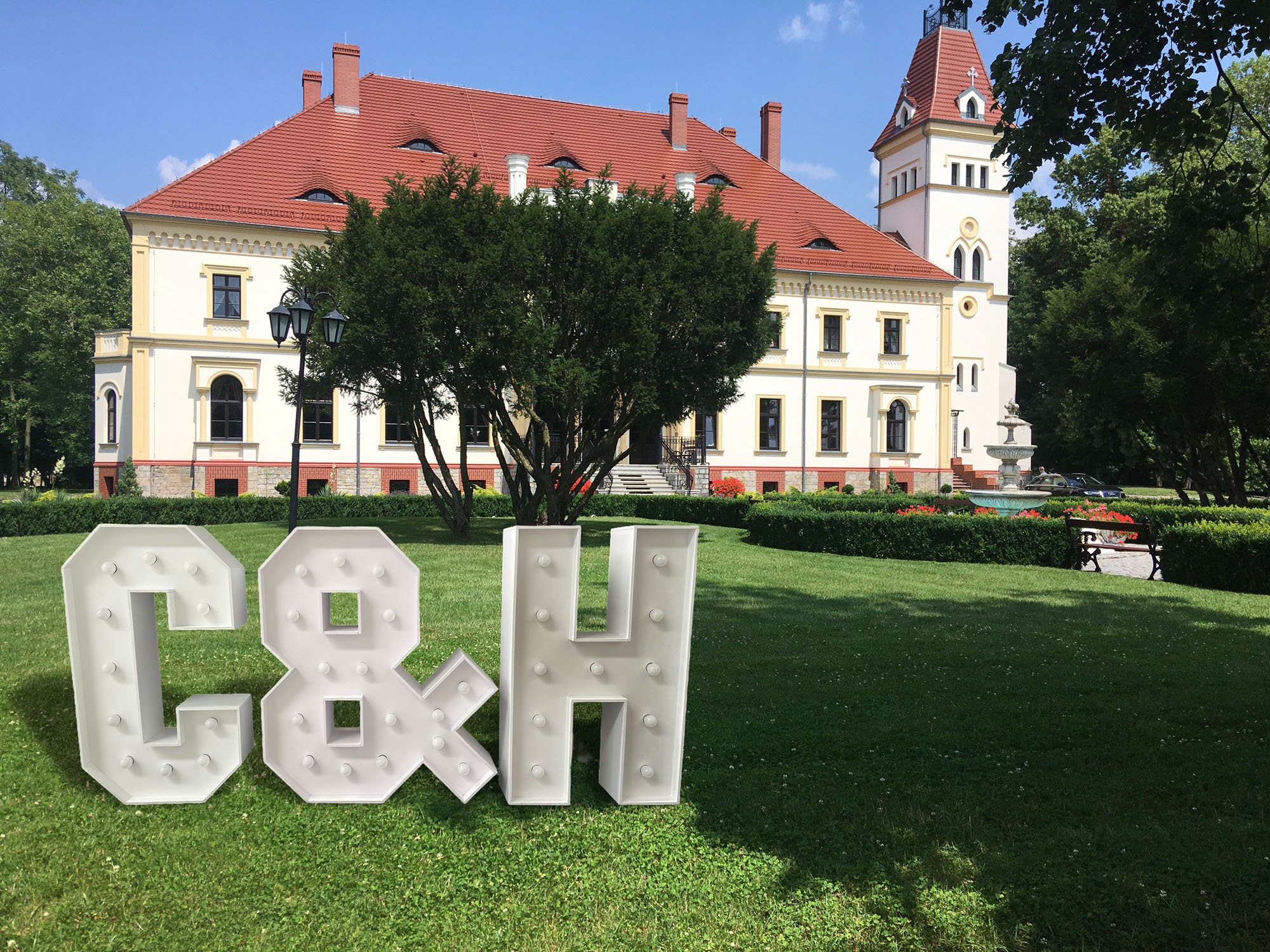 Stojące LITERY na wynajem, dowolne INICJAŁY z żarówkami, 100 cm, Opole
