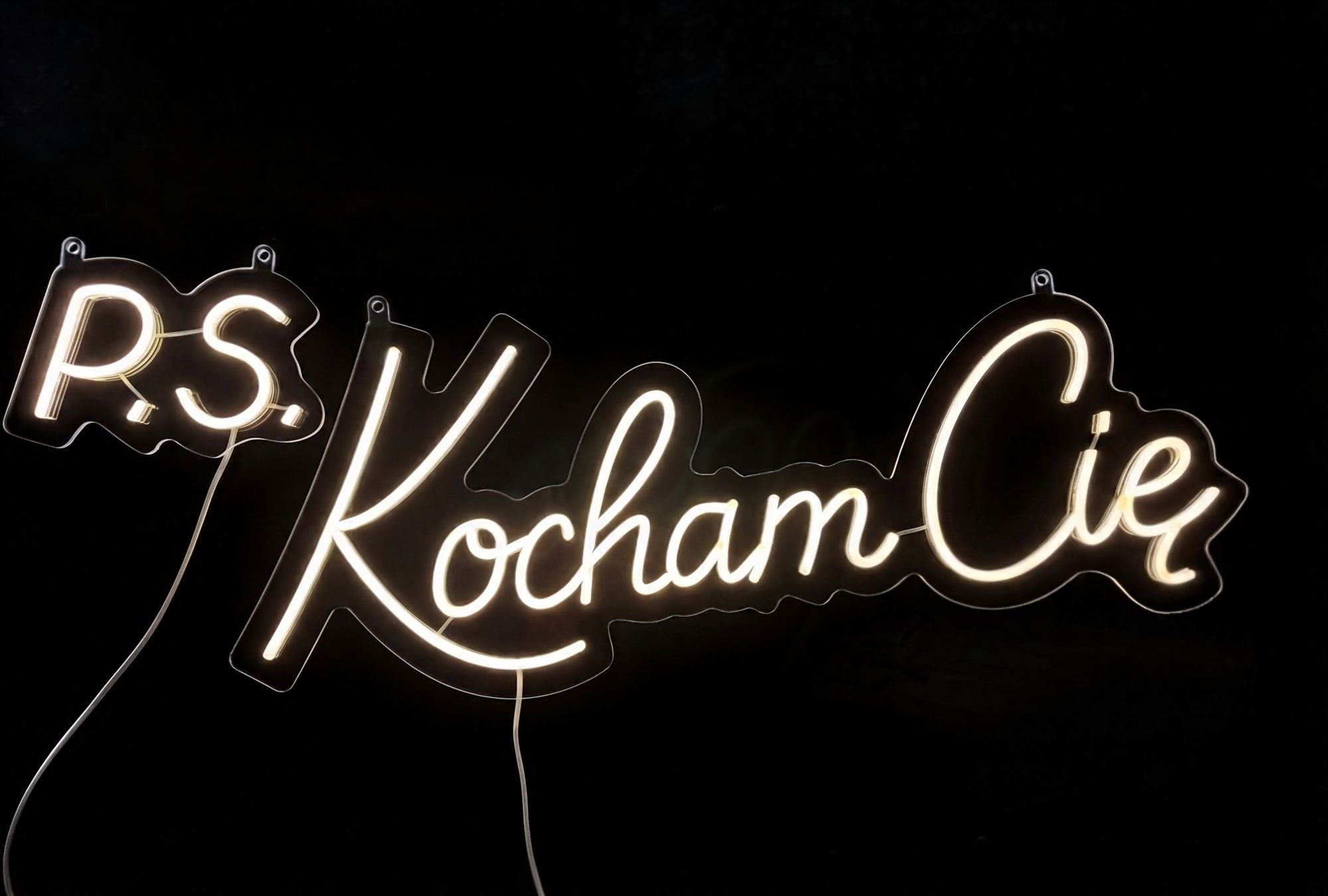 Neon LED Kocham Cię na wesele, ślub, złote gody, zaręczyny, prezent, wypożyczalnia neon&oacute;w, Opole.