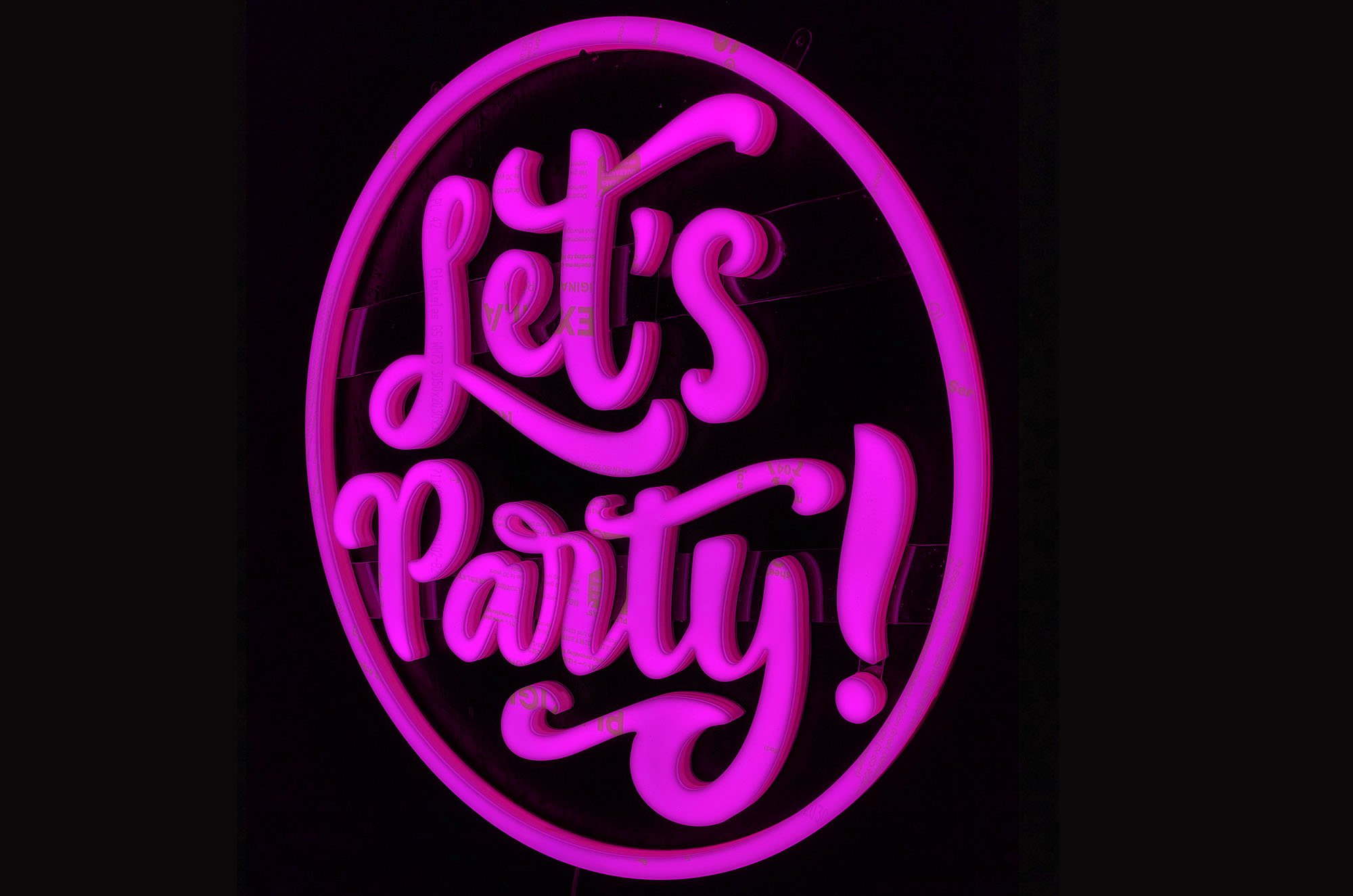 Neon led na wynajem, dekoracja ścienna dla DJ, zespołu muzycznego, dyskoteki, klubu