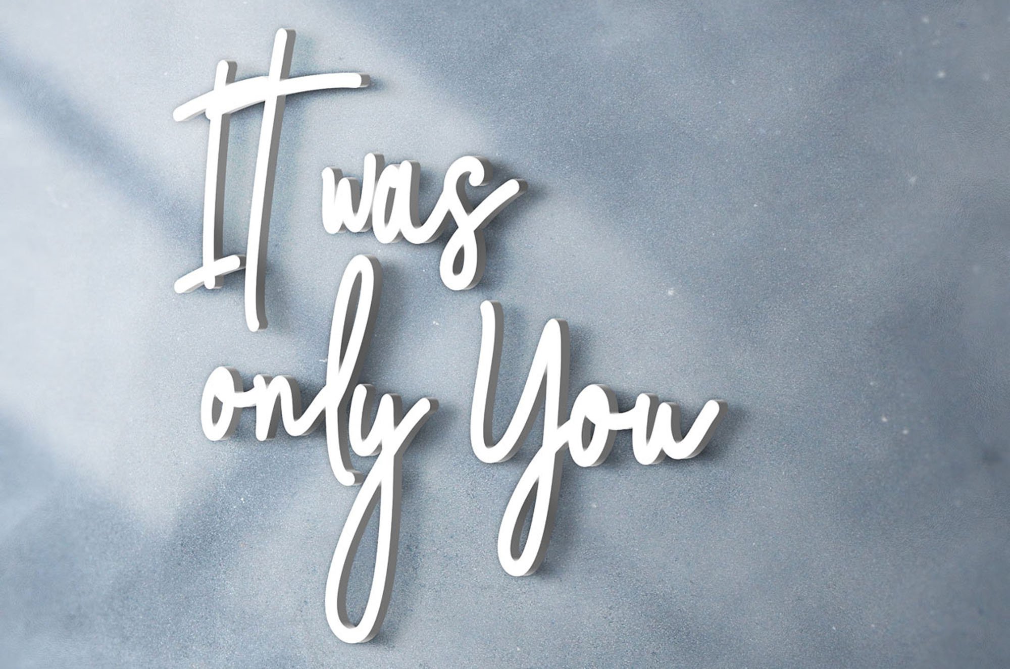 Swiecąca dekoracja dla zakochanych It was only You, neon LED na wynajem