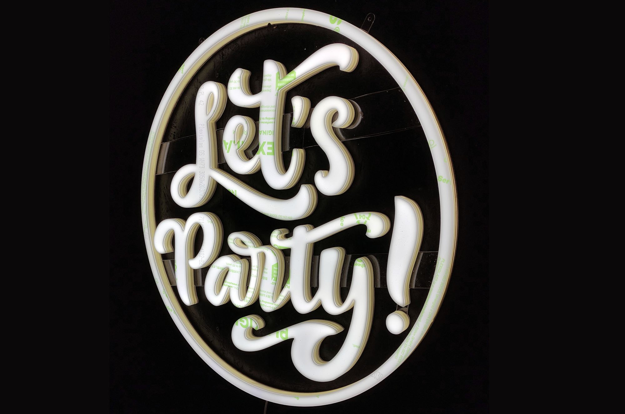 Neon led na wynajem, dekoracja ścienna dla DJ, zespołu muzycznego, dyskoteki, klubu