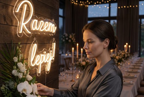 Neon Razem lepiej! na wynajem &ndash; dekoracja świetlna na wesele