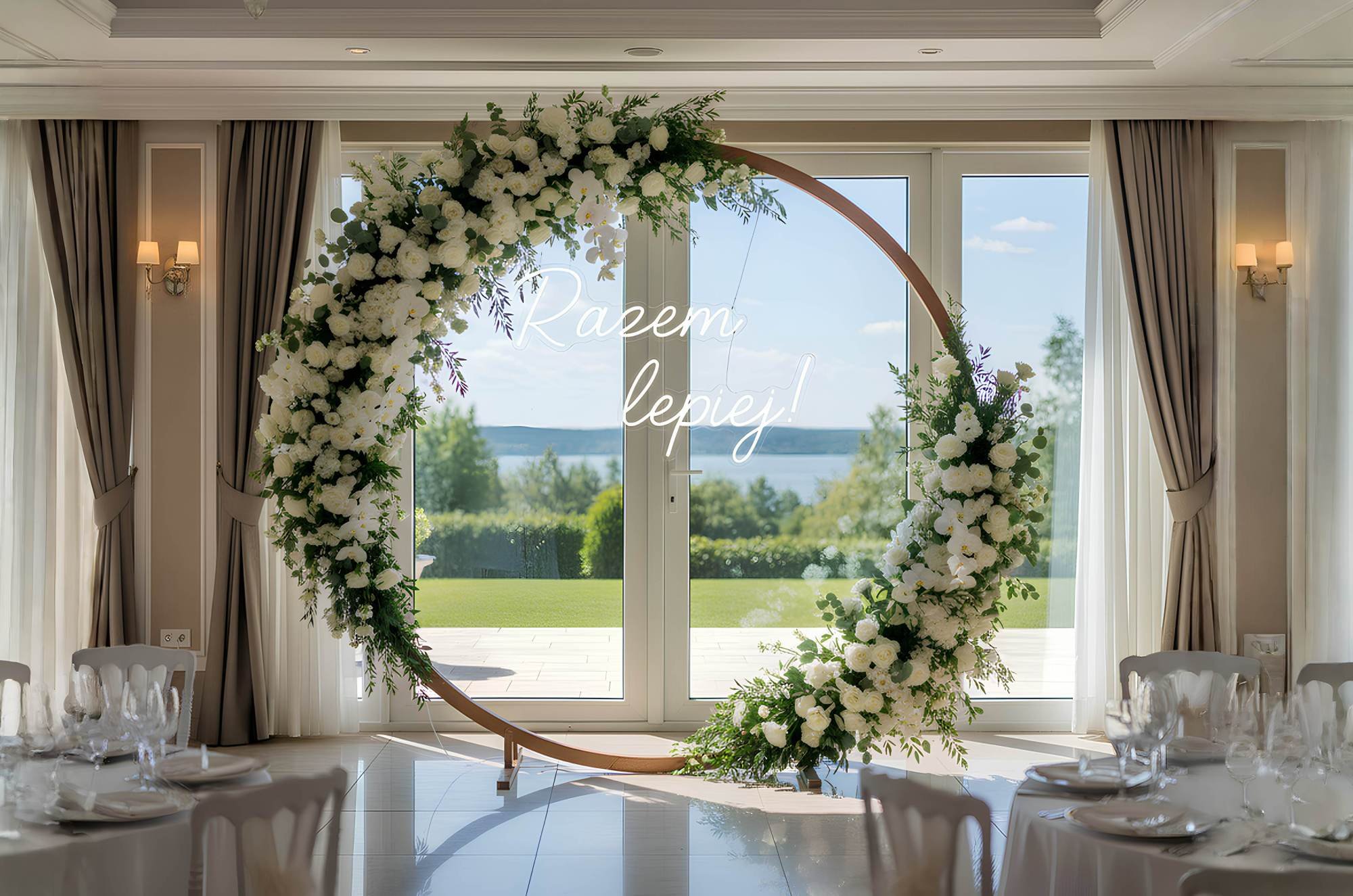 Neon na wesele Razem lepiej neon na wynajem dekoracje świetlne wypożyczalnia neon&oacute;w ślubnych